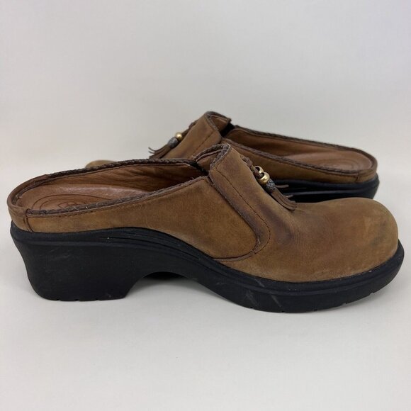 Ariat Mendocino Brown Leather Mules Women's Size 6 B - Picture 6 of 8